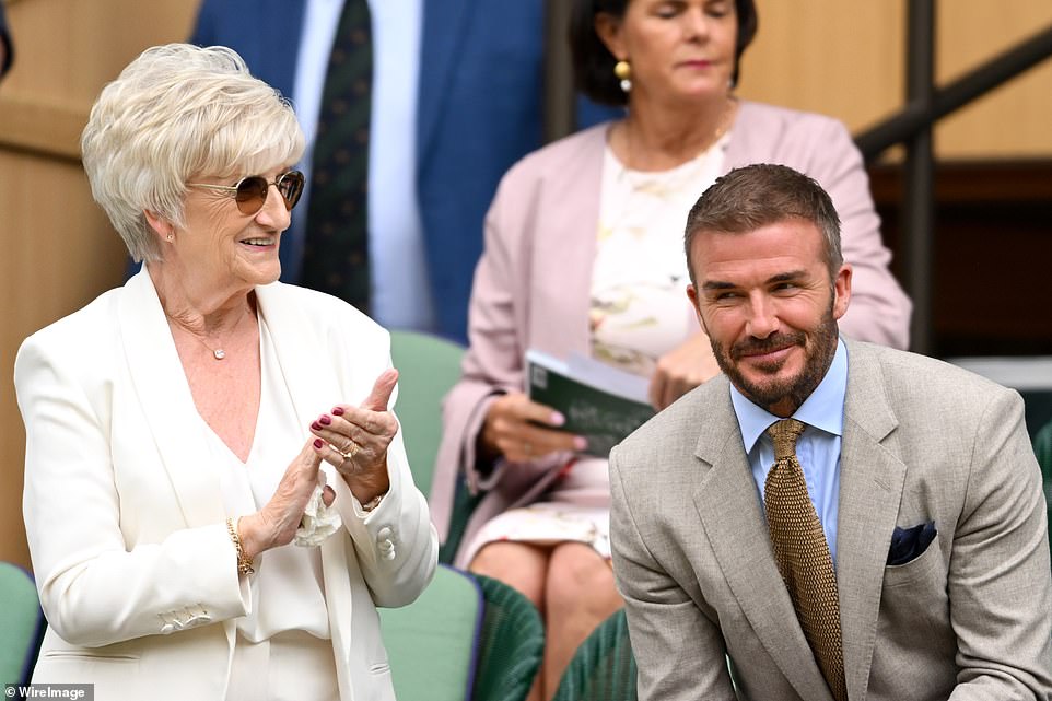 The former professional footballer brought his beloved mother Sandra with him to sit in the VIP royal box at the star-studded event.