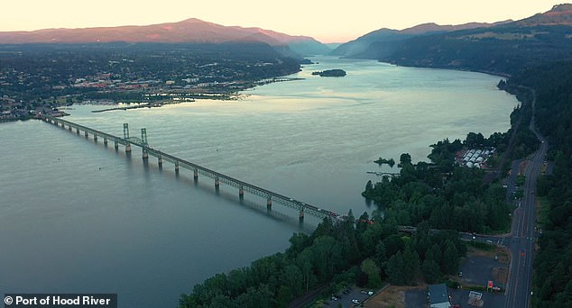 The bridge connects Interstate 84 to Washington State Route 14, between the cities of White Salmon and Hood River, which has a population of more than 8,300.