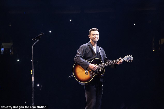 During his concert in Boston on Saturday, Timberlake apparently made a joke about the arrest; photographed on April 29 of this year in Vancouver, British Columbia.