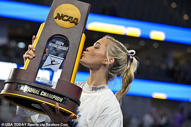 Dunne was part of the first LSU gymnastics team to win an NCAA national title in April.