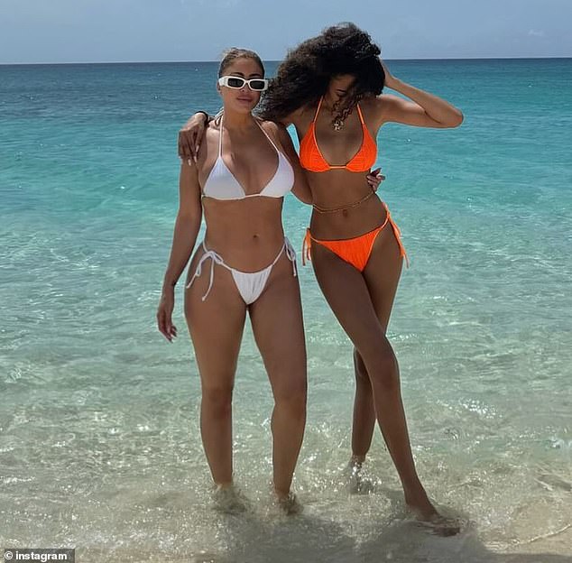 The RHOM star and her daughter, who she shares with ex-husband Scottie Pippen, dipped their toes in the ocean during their girls' getaway.