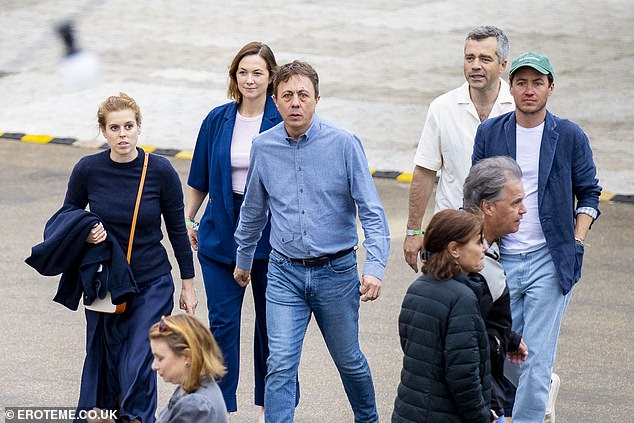 Pictured: Princess Beatrice and Edoardo Mapelli Mozzi arrive at BST with friends Stephen Lockyer and Carrie Scott.