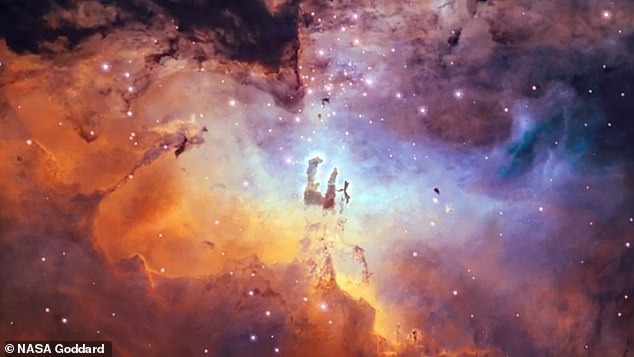 The Pillars of Creation 6,500 light years from us are located in a regional space known as the Eagle Nebula.