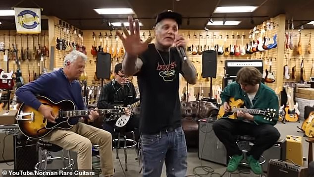 Shifty Shellshock singing 'Butterfly' at Norman Rare Guitars in Tarzana, California