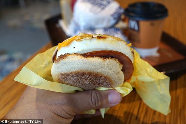 The morning menu offers a wide variety of McMuffins with fried eggs and the famous pancakes in which the fast food chain uses eggs in the batter.