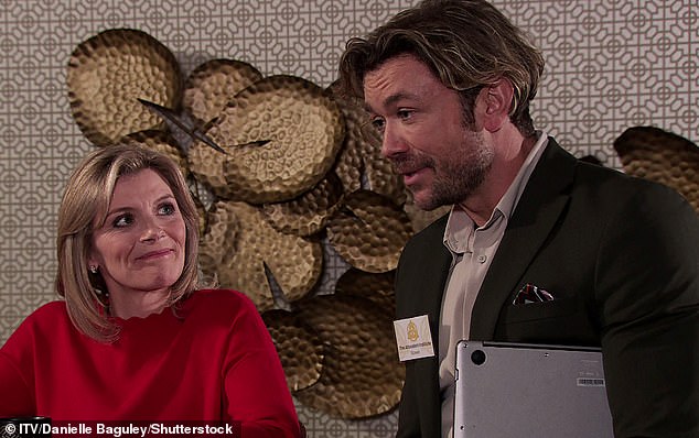 The actor, who made his debut on the cobbles earlier this year, previously revealed that his new-age parents were once involved in a similar cult (pictured with co-star Jane Danson).