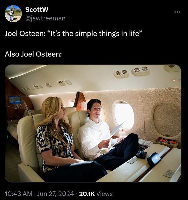 1719879778 117 Billionaire televangelist Joel Osteen comes under fire for tweeting to