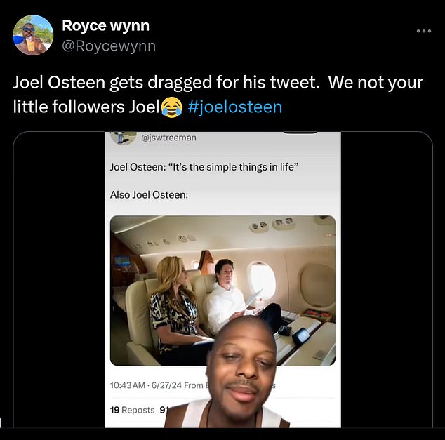 1719879778 264 Billionaire televangelist Joel Osteen comes under fire for tweeting to