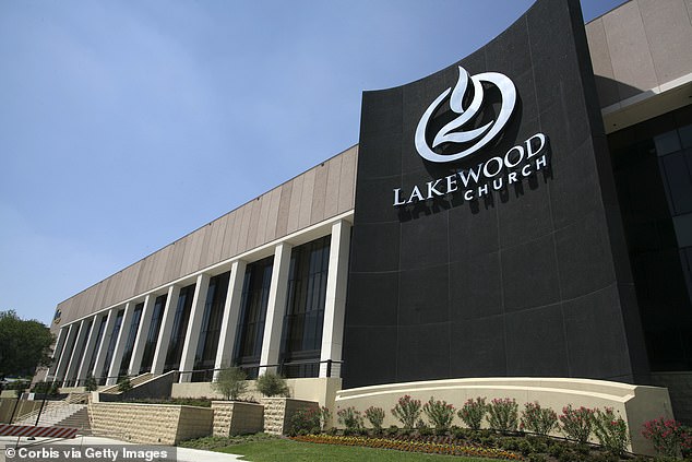 Viewers were quick to point out the apparent hypocrisy, along with his profile on his Lakewood megachurch (seen here in Houston), where he serves as senior pastor.