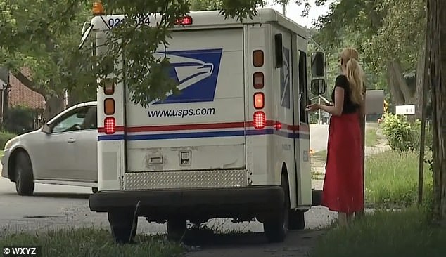 A WXYZ reporter chased her down and asked the driver why she had crossed the sidewalk to make her deliveries. The driver did not respond, as Hunt claimed the same thing has been happening in her front yard for the past five years.