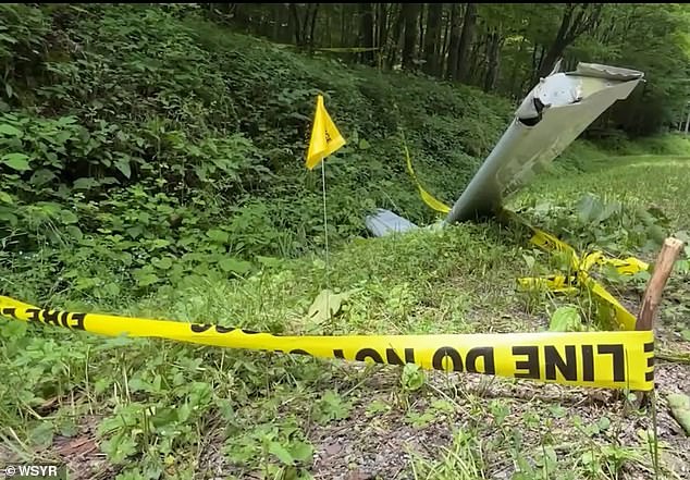 Parts of the plane's wreckage were found in a wooded rural area.