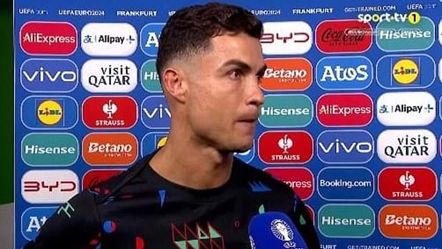 Ronaldo stormed out of an interview with Sport TV after the match because he was still so upset about his missed penalty, even though his team won.