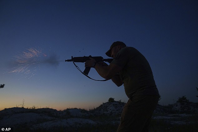 A Ukrainian serviceman is seen during a training in the Donetsk region, Ukraine, Saturday, June 29, 2024.