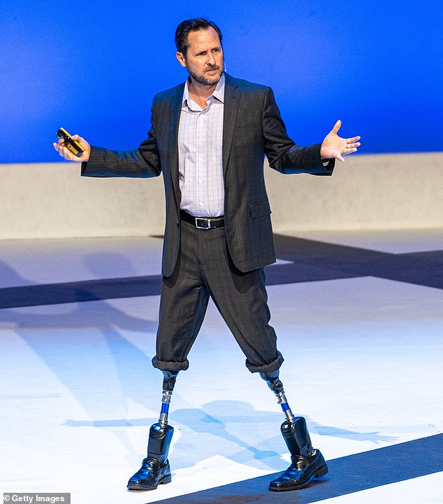 Study author Professor Hugh Herr (pictured) says the technique allows patients to feel like the limb is part of their own body.