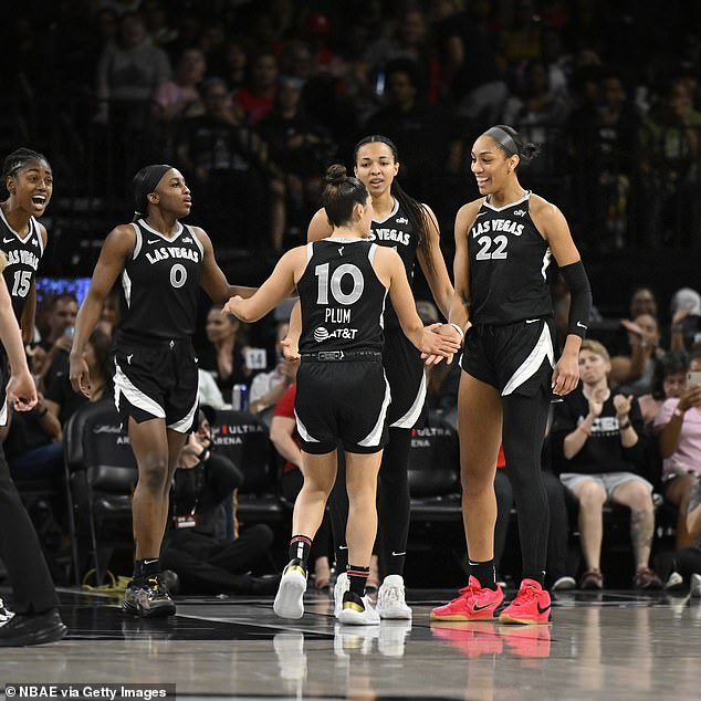 The Aces defeated Clark and the Indiana Fever, 99-80, in their first meeting on May 26 in Sin City.