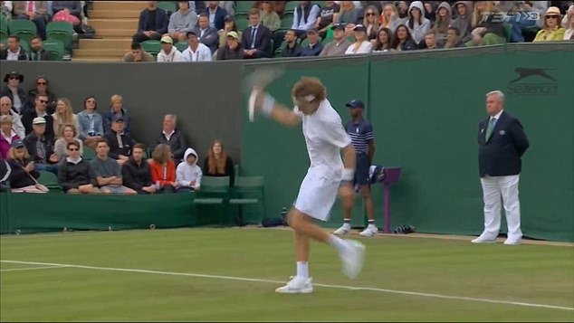 1719937093 453 Andrey Rublev hits himself SEVEN times with his racquet in