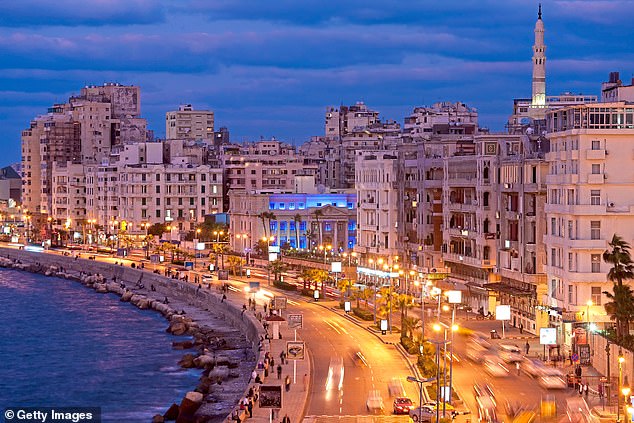 Carol says the views from Alexandria's Corniche (pictured) rival those in the south of France.