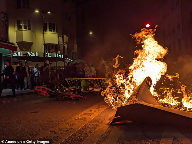 Tensions rise as demonstrators gather at the Place de la Republique to protest against the growing right-wing movement in Paris, France, June 30, 2024.