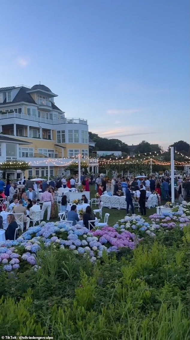 The former Miss Universe married the NFL player at Ocean House in her home state of Rhode Island.