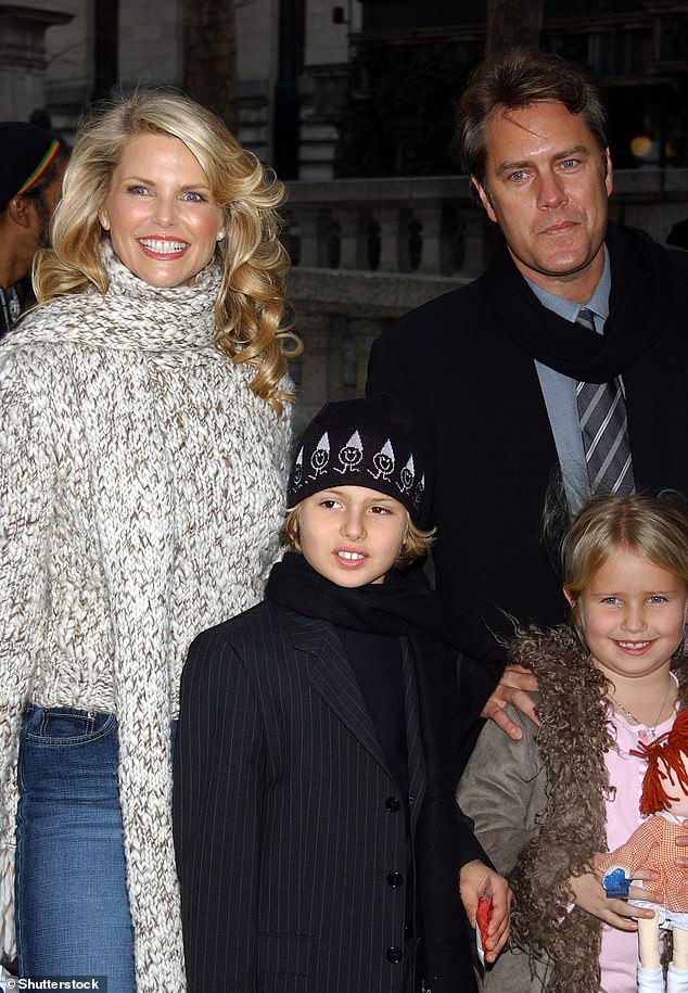 Christie shares Sailor with architect Peter Cook. She was married to Cook from 1996 to 2008. The former couple are pictured here in 2005 with Sailor and her son Jack Paris Brinkley-Cook (now 29), whom she had with then-husband Richard Taubman.