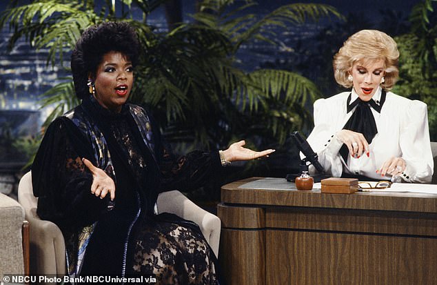 'Joan Rivers turns to me and says: "Tell me, why are you so fat?"...on national television,' Oprah shared while appearing on The Jamie Kern Lima Show podcast; seen with Joan in 1986