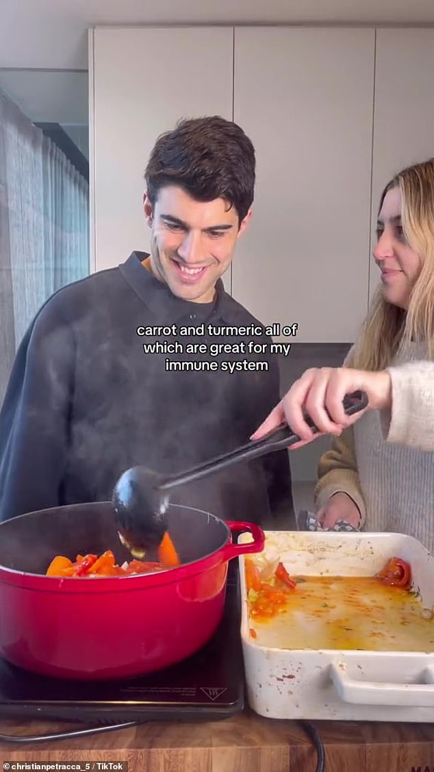 Medalist Norm Smith relies on his fiancée Bella Beischer to help him in the kitchen.