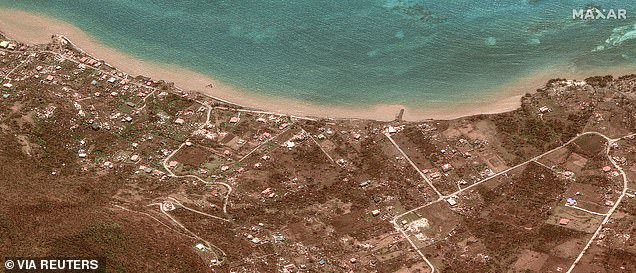 The aftermath of the storm on the island