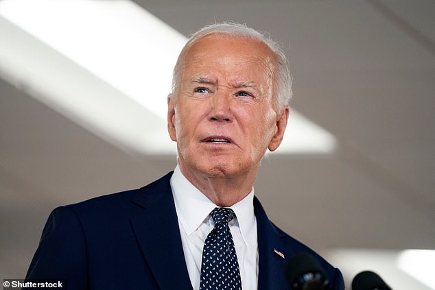 Joe Biden's administration (pictured) says Ukraine is still too corrupt to join NATO