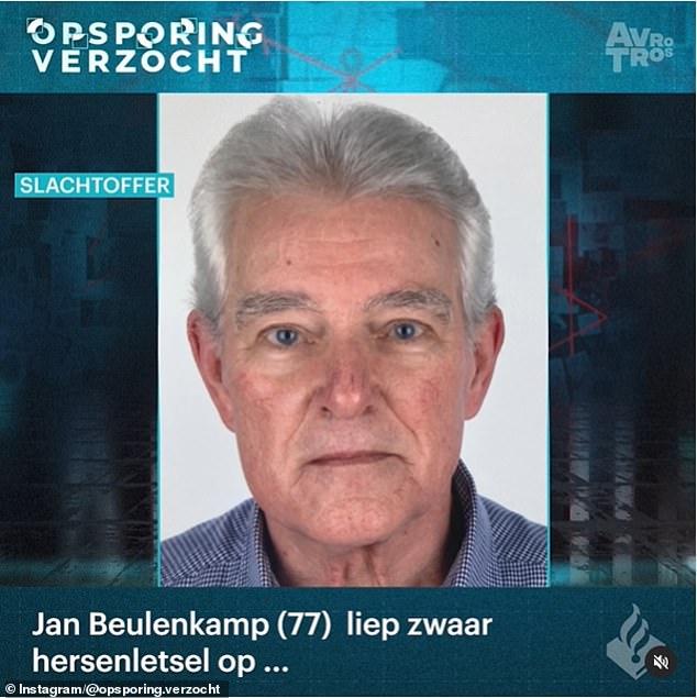 Beulenkamp's son and daughter shared their grief over their father's rapid deterioration on the Dutch television show Opsporing Verzocht (in English, 