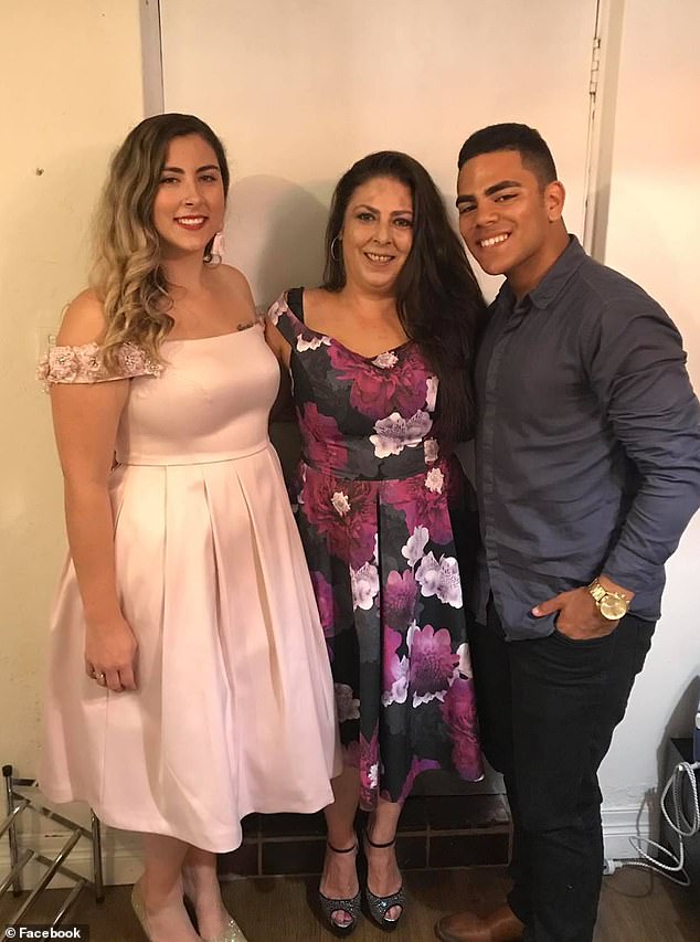 Annette (center) pictured with her daughter Hayley and son Samuel