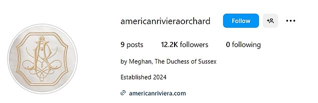 In March, Meghan's brand, American Riviera Orchard, launched on Instagram and was compared to her now-defunct blog The Tig.