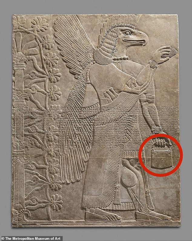 Archaeologists made similar discoveries in Iraq when they uncovered the Winged Genius Relief in 1846, a relief that was in a palace between 883 and 859 BC.