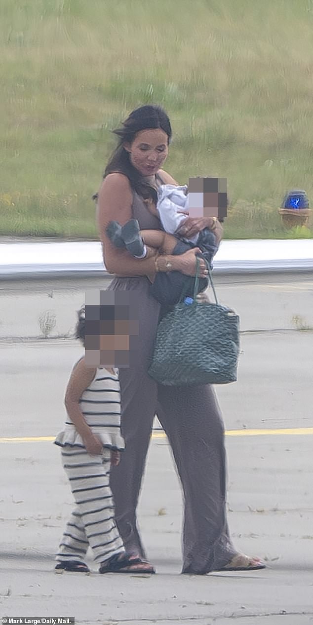 Ellie Alderson, girlfriend of striker Ollie Watkins, both 28, was seen arriving with a Goyard bag