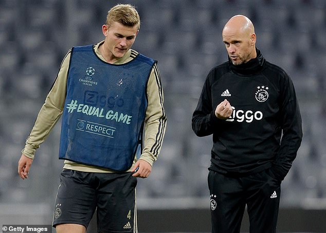 United manager Erik ten Hag (right) had already gotten the best out of De Ligt during their time together at Ajax.