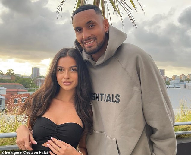 Nick Kyrgios' family has expressed satisfaction with the court's decision (Kyrgios is pictured with his girlfriend Costen Hatzi)