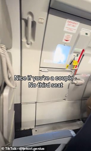 He adds that not having a third seat in the row is 