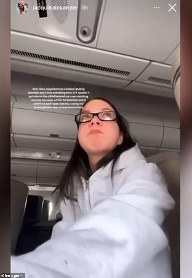 Posting a video on her Instagram stories, the businesswoman can be seen squirming in her seat, holding her nose and gulping for air.