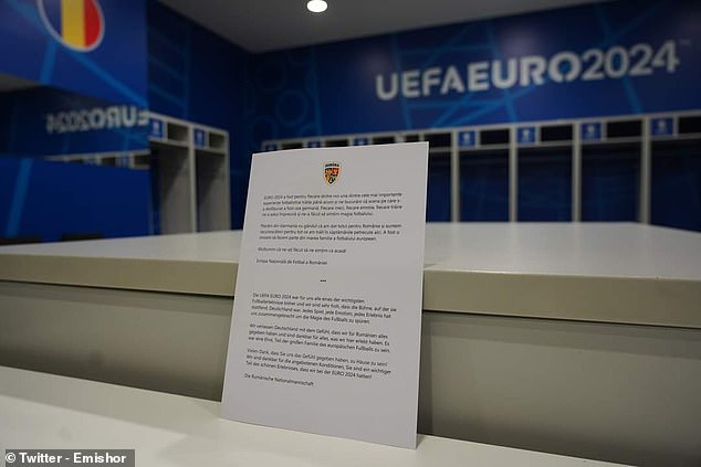 The team also left a letter to thank hosts Germany saying that they are 