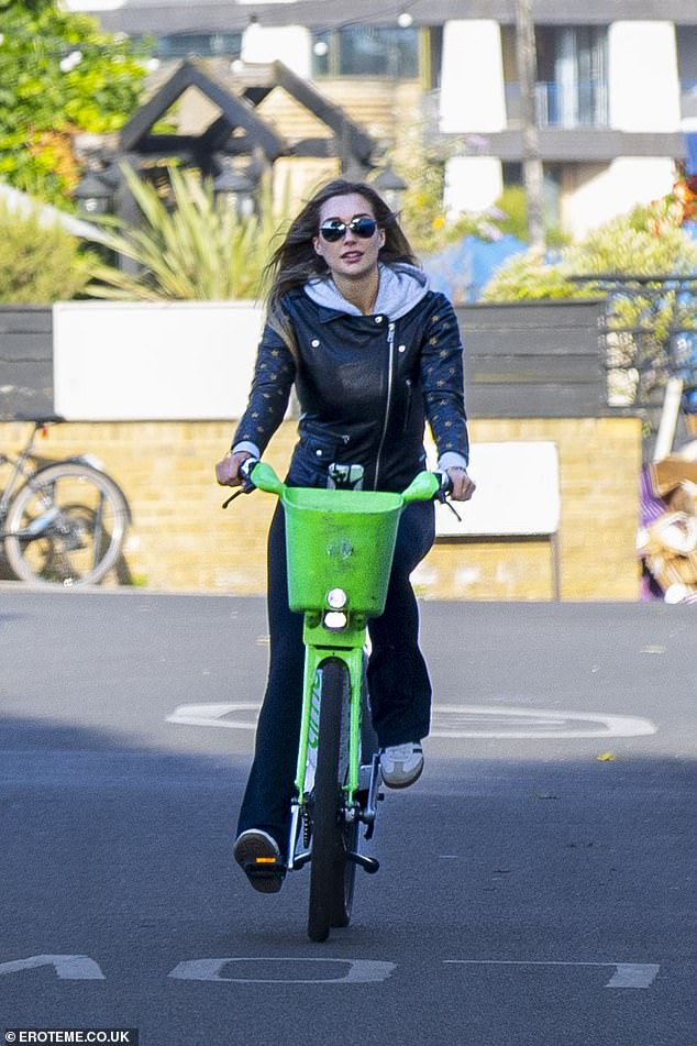 Penny set off on the electric bike and Gerard rented one too.