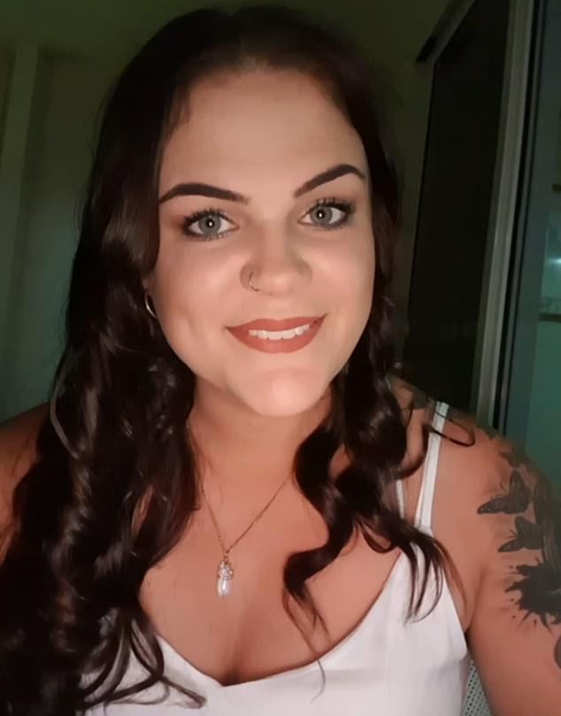 Ms Frahm, 34 (pictured), was allegedly shot in the head and chest as she sat inside her car outside her home in Robb Place in South Mackay, north Queensland.