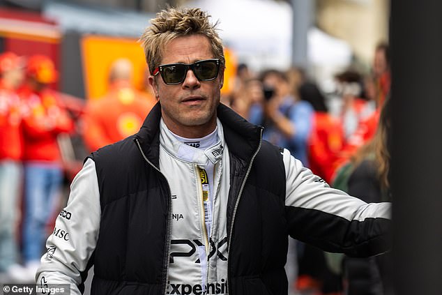 Brad was there to film scenes for his upcoming F1 movie, which is yet to be named.