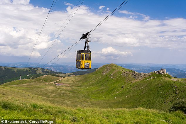 The file image shows a cable car. The one involved in the incident is designed to carry luggage rather than people.