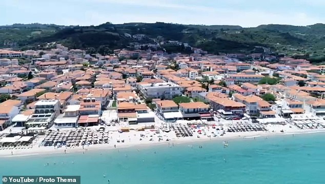 Aerial footage shows a drone patrolling a beach after the new rules were implemented earlier this year.