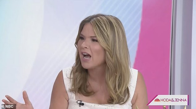 Jenna, a mother of three, didn't let it go and even offered to take off Hoda's bra.