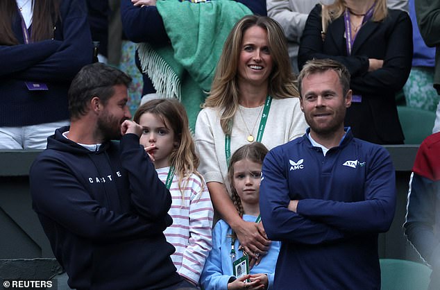 Murray's wife Kim and two of his children, Sophia, eight, and Edie, six, were among the crowd on Centre Court.