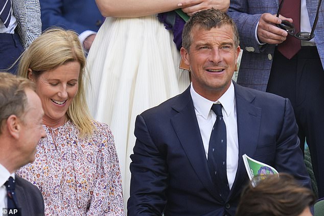 The 50-year-old, who is said to be a close friend of the Prince of Wales, looked dapper in a navy suit and smart white shirt for the occasion.