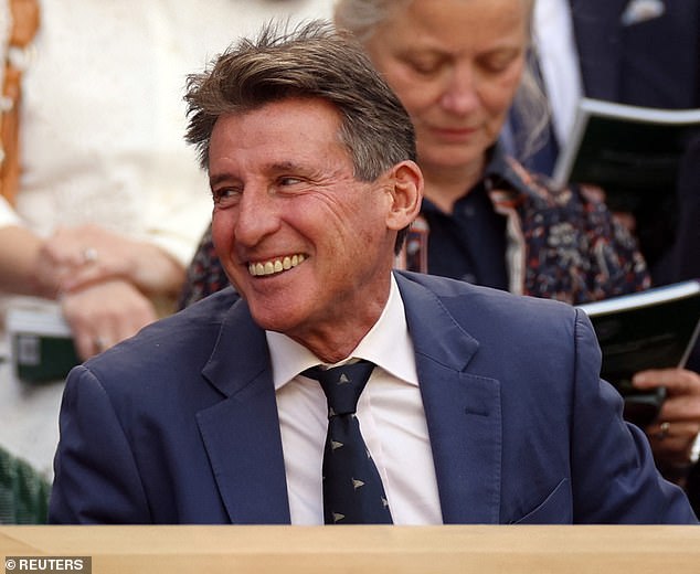 International Association of Athletics Federations resident Sebastian Coe was all smiles in the Royal Box.