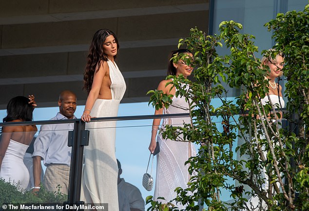 Of course, the house has plenty of balconies, and on Thursday afternoon they welcomed arriving guests.