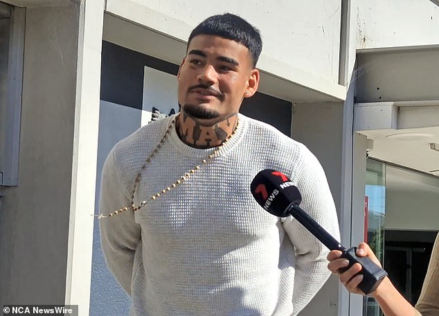 The 22-year-old (pictured outside a Sydney court in May) has pleaded not guilty to three domestic violence charges.