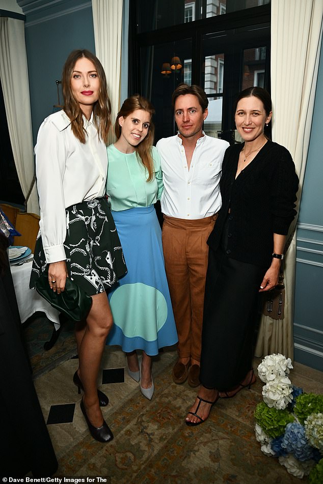 Maria Sharapova, Princess Beatrice of York, Edoardo Mapelli Mozzi and Emilia Wickstead